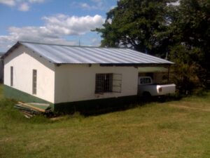 This roof was completely removed and now replaced with donated funds.