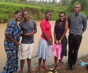 Victor Elisha; (Kenya, 2013) (right) with some of the converts soon after baptism